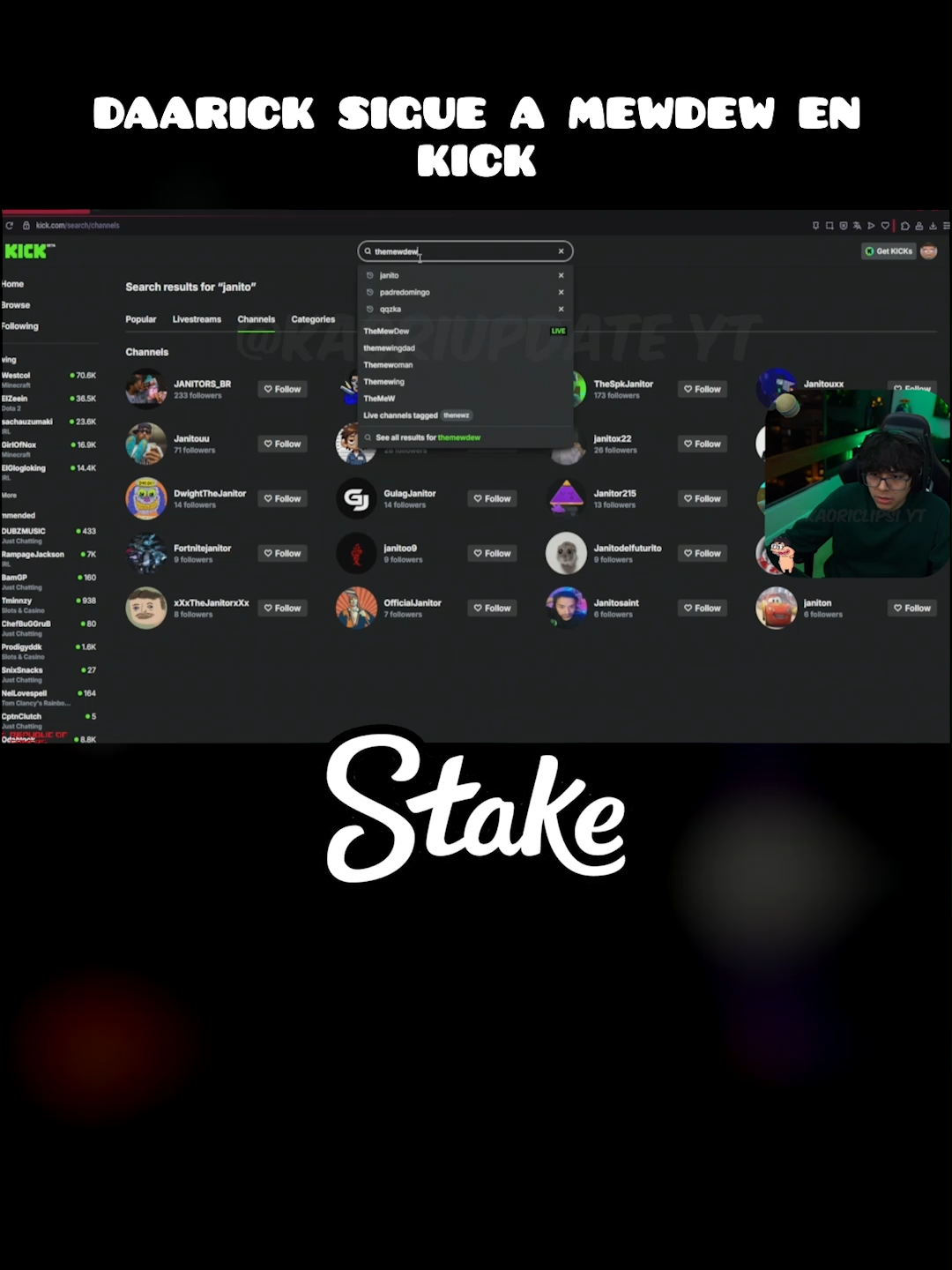 DAARICK SIGUE A MEWDEW EN KICK #daarick #mewdew #dawn #kickclips #kickperu