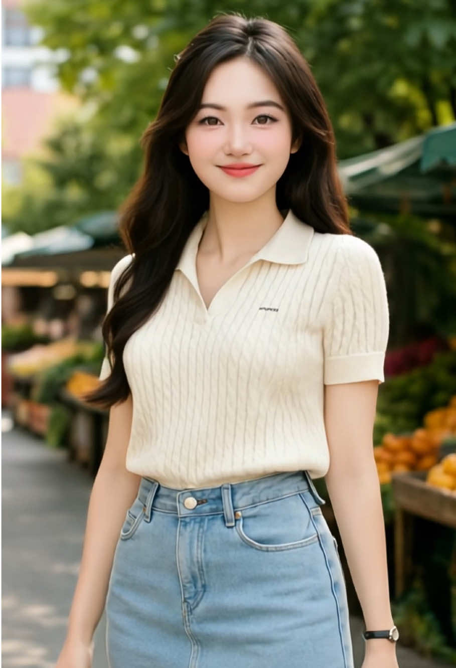 Áo len cổ bẻ chất vải lenmongtoghi vặn thừng kiểu polo #áo #aopolo #aolenmongtoghi #aolennu #xuhuong