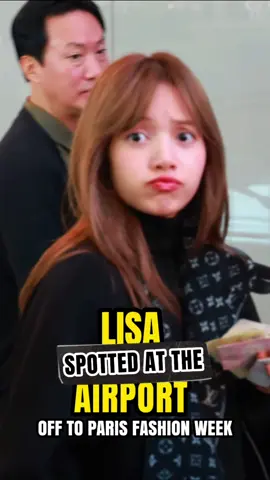 Lisa Spotted At The Airport  - Heading to PFW ✈️ #lisa #blackpink #airport #fashion #fyp 