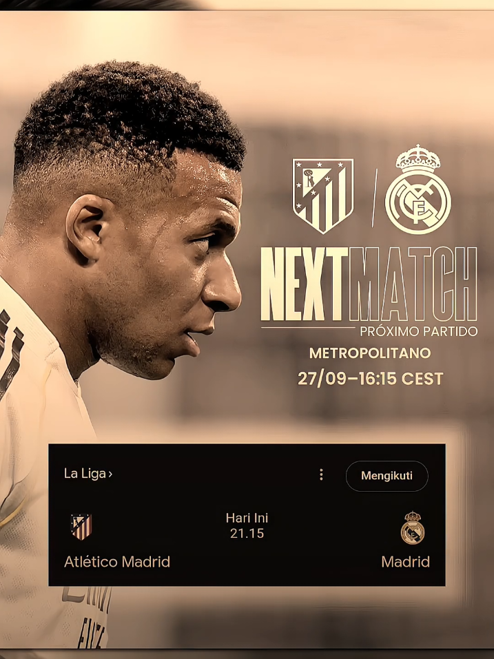Madrid Day !! Real Madrid Akan Melawan Atletico Madrid Nanti malam Pukul 21.15 WIB #realmadrid #fyppppppppppppppppppppppp #xyzbca #foryoupage #masukberanda 