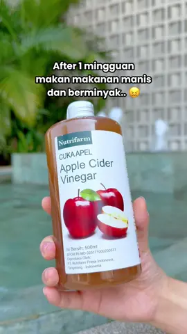 Udah cukup makan sembarangan nya, sekarang waktu nya detox tubuh kalian pake produk satu ini! #nutrifarm #cukaapel #sarilemon #fyp #foryou 