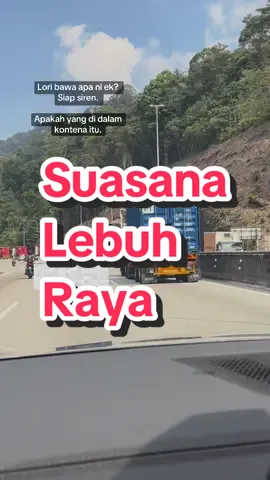 Sekumpulan lori kontena dengan siren di lebuh raya plus. Bawa apa ni ek? #highway #PLUS #kontena #pilotdarat #xpdc 