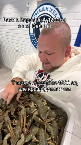 Раки в Варшаві всього по 1200 зл, велетні. Також ж середні по 1000 зл. 