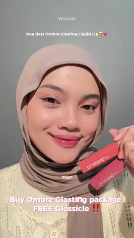 Ombre lips on fleek! Duo lip glasting ini siap nemenin semua vibes kamu 💫 #WardahLipCream #WardahGlastingLiquidLip 