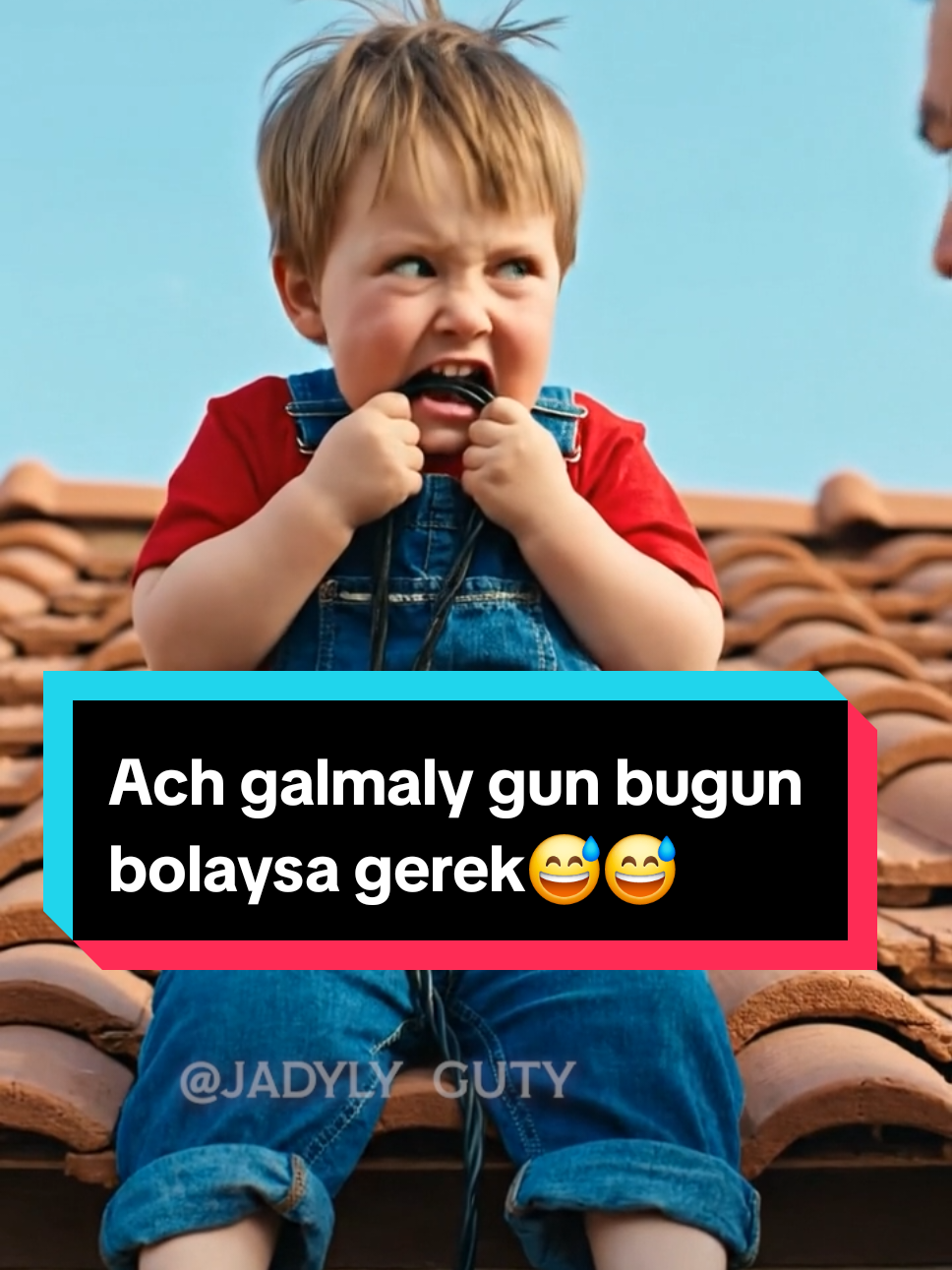 Aç bir goýman lik basyn😅 #jadylyguty  #magicai  #veo3  #funny  #baby 
