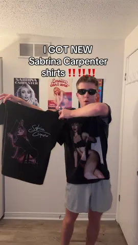 MY NEW FAVOURITE SHIRTS I OWN!!!! #sabrinacarpenter #mansbestfriend #manchild #clothes #fyp 