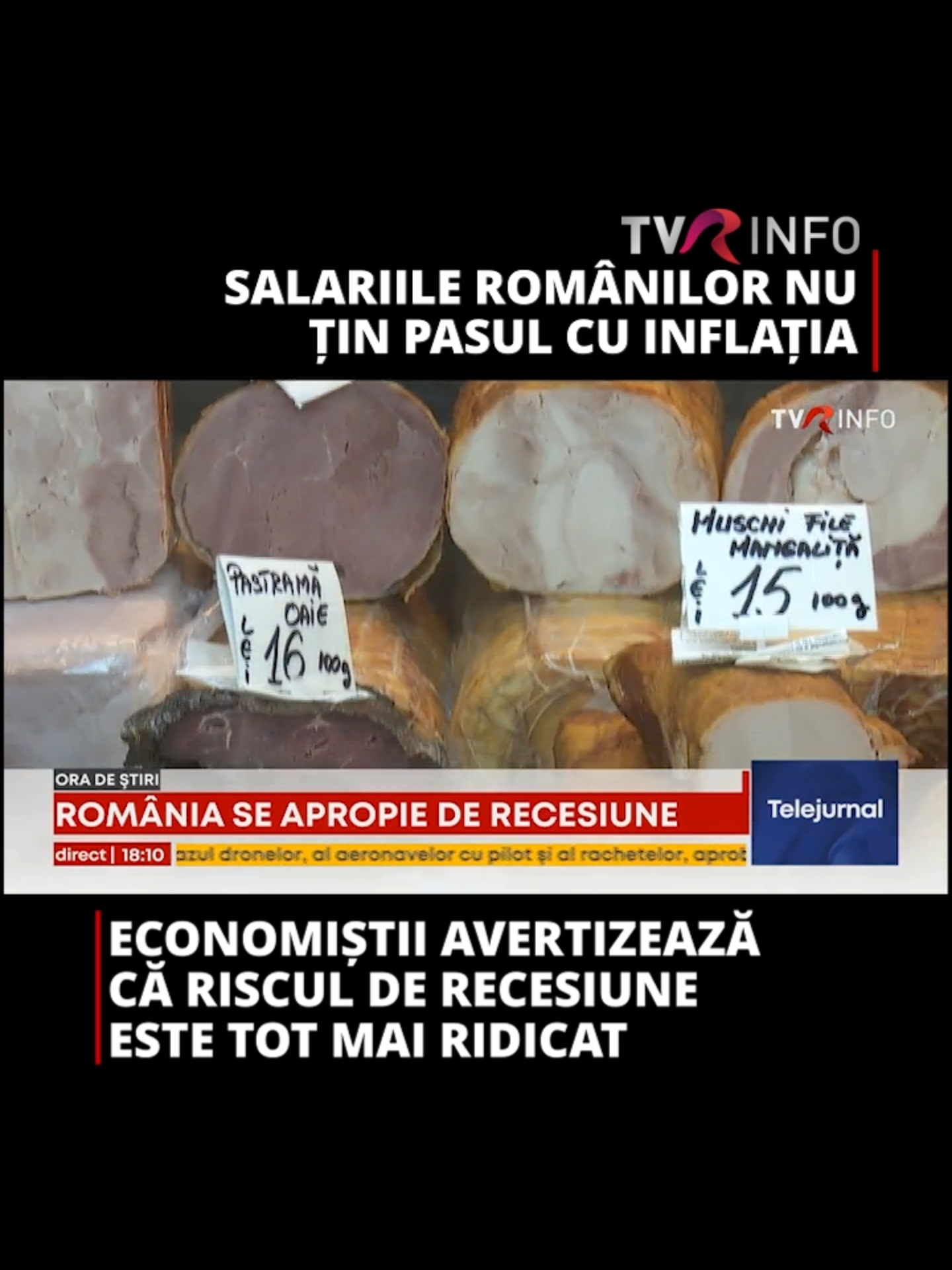 Salariile românilor încep să scadă de la o lună la alta, în timp ce preţurile continuă să crească. O realitate confirmată şi de statistica oficială şi care se va înrăutăţi în perioada următoare, avertizează experţii. Şi cu o economie pe un trend descendent, riscul de recesiune este tot mai ridicat #news #tvrinfo #fyp #viralromania #foryoupage❤️❤️ #Romania #economia #inflatie #salarii