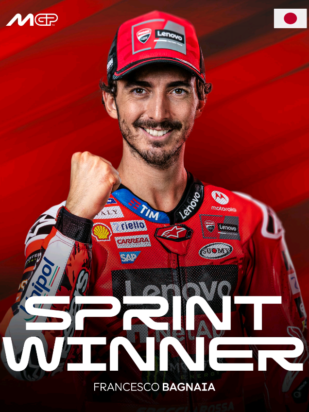 That's Vintage Pecco Bagnaia! The Italian Takes His First Sprint Win Of 2025 🥇🇯🇵 #MotoGP #JapaneseGP #peccobagnaia #ducaticorse #fyp 