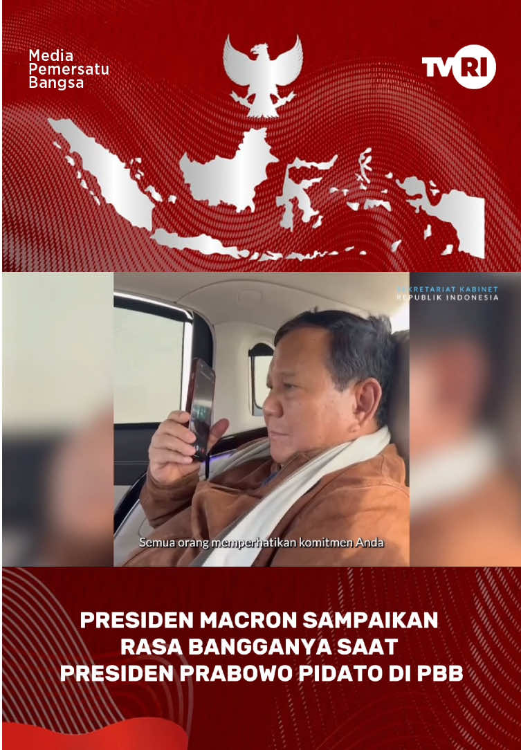 Presiden Macron Sampaikan Rasa Bangganya Saat Presiden Prabowo Pidato di PBB. #TVRI #TVRINasional #MediaPemersatuBangsa #CatatanSeskab 