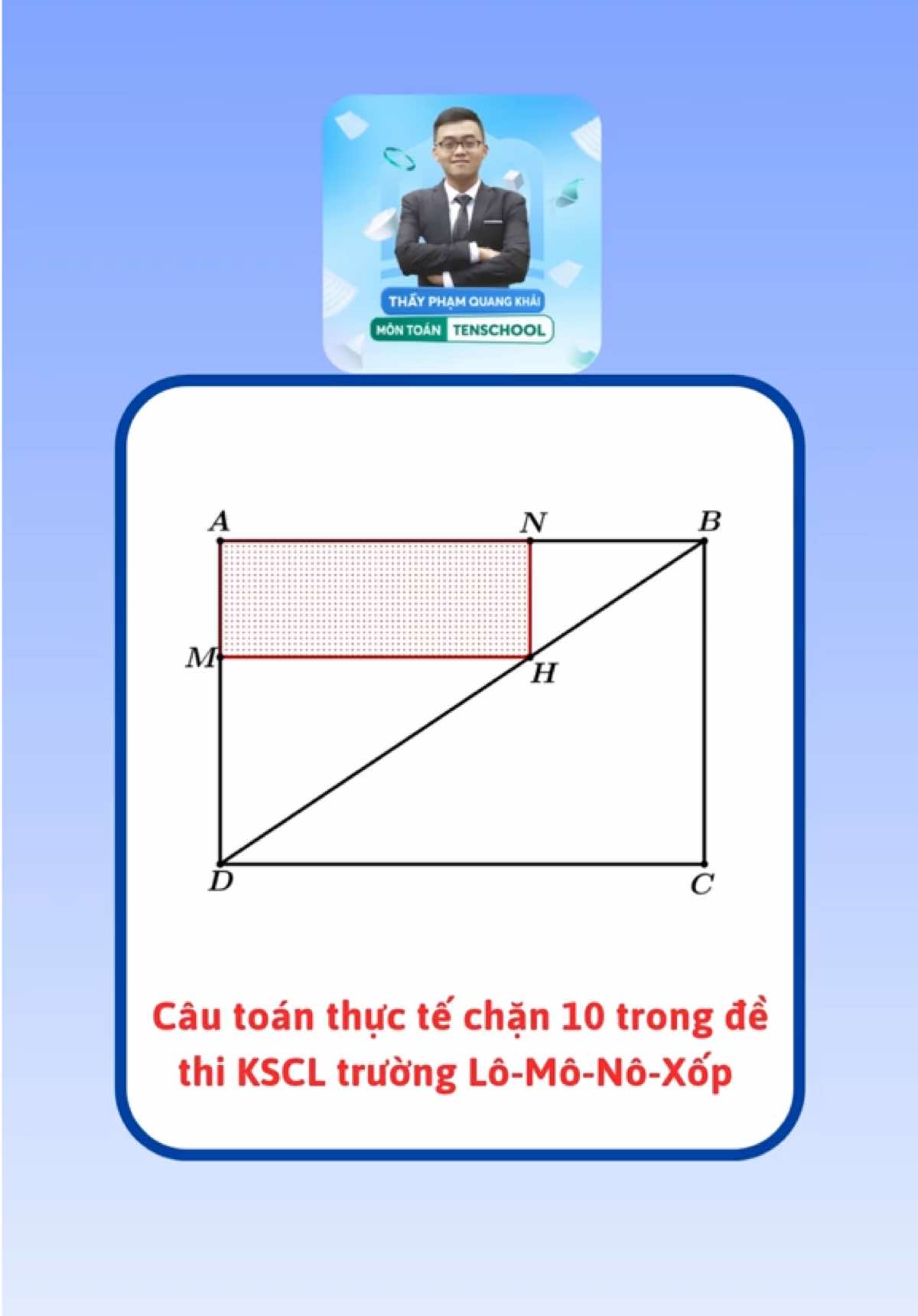 Câu toán thực tế chặn 10 đề Kscl trường Lô-Mô-Nô-Xốp #Toan9onthivao10 #hoccungtiktok #LearnOnTikTok #2k11 #thaykhaitoantens 