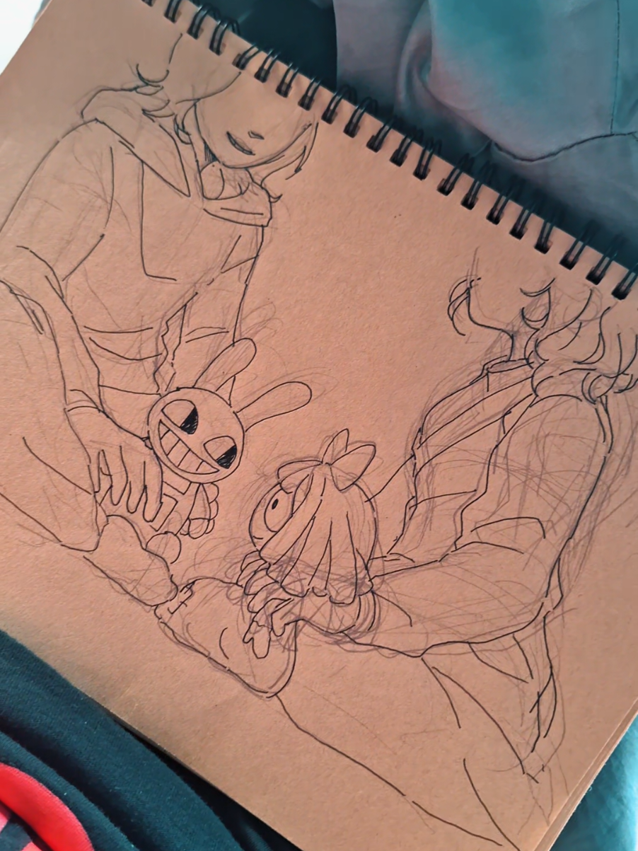 tbf im not feeling well but i still wanted to come so im drawing at the side of the pool #bunnydoll #tadcjax #tadcragatha