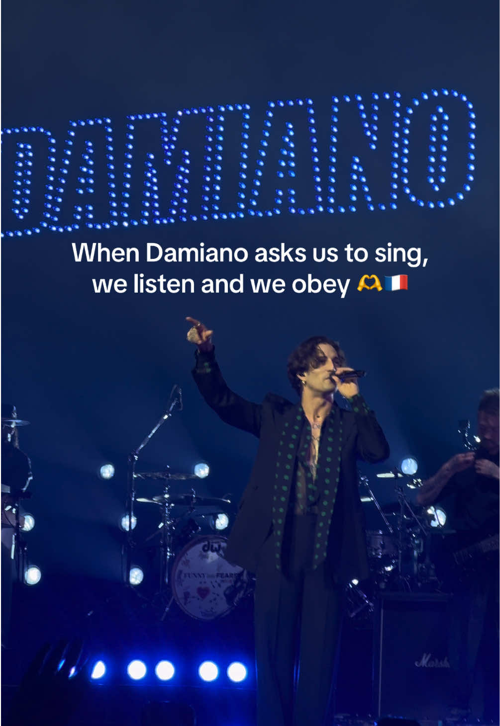 @Damiano David  thanks you for not cancelling your show in Paris; we’ve got your back 🫶🇫🇷 Damiano David en concert à Paris #damianodavid #foryou #pourtoi #paris @adidas arena 