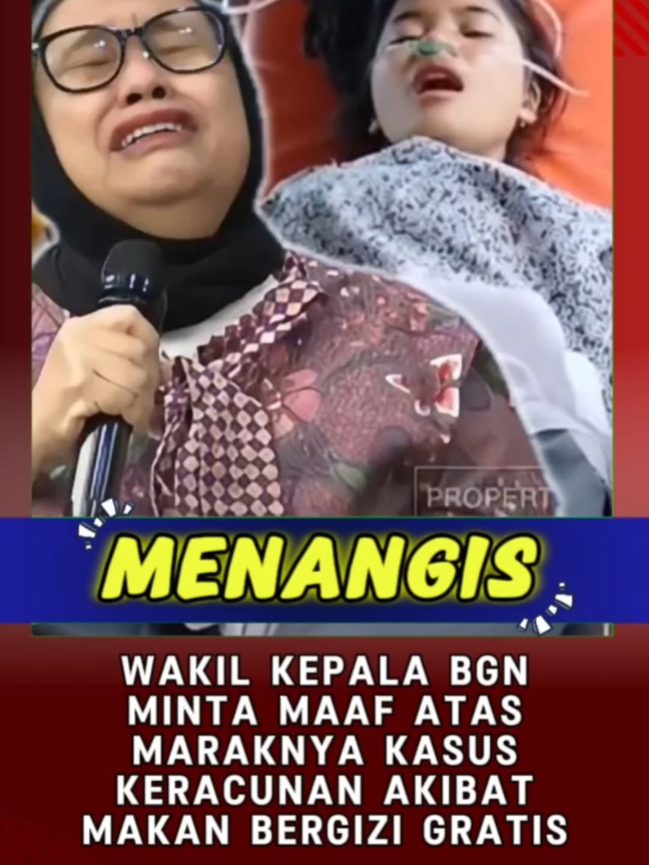 Sambil Menangis, Wakil Kepala BGN Minta Maaf atas Maraknya Kasus Keracunan Akibat MBG #berita #mbg #makanbergizigratis #bgn #trending 