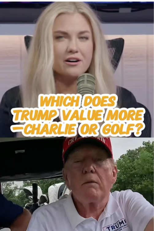 Which does Trump value more Charlie or golf?#trump #charliekirk #maga #fyp #usa 