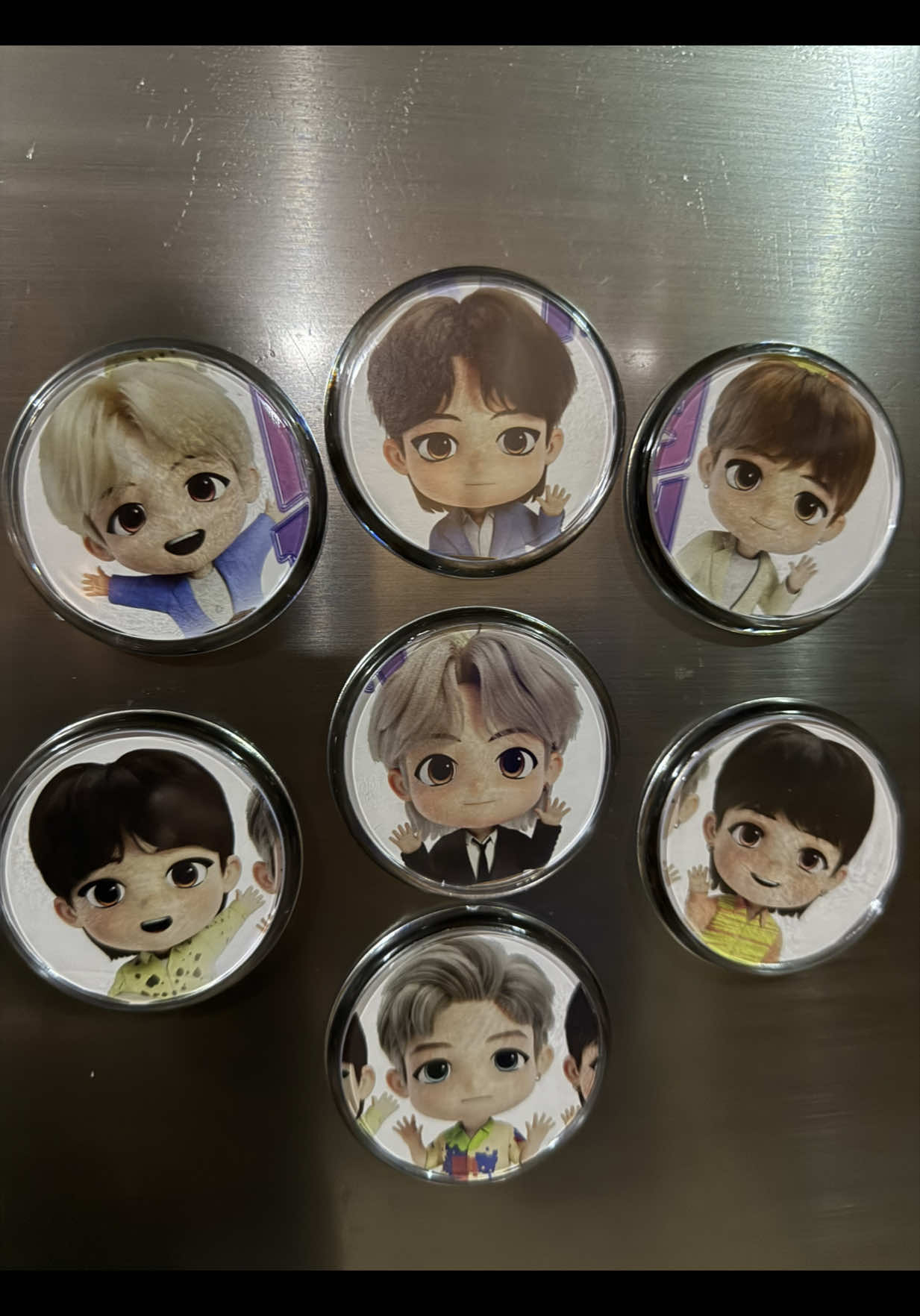 Transformed McDonald’s Tinytan Happy Meal Box into ref magnets 💜💜💜 #bts #tinytan @McDo_PH @McDonald’s @TinyTAN_official @BTS 