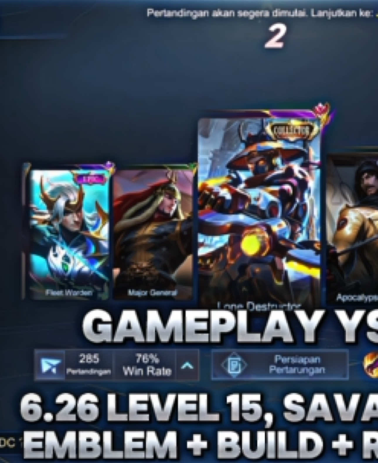 6.26 level 15 yss + savage 4x gameplay 😇 #rozez #MLBBNEXT2025 #READYFORNEXT #bagasdc #mlbb 
