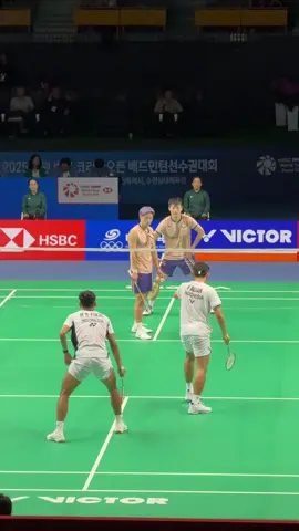 Fajar & Fikri game point @ Semi Final Korea Open 2025 #badminton 