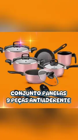 Conjunto de Panelas 9 Peças Antiaderente ✨ Barato 😉