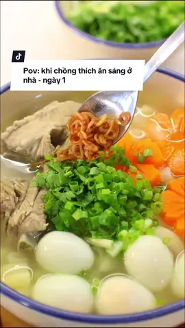 Hôm nay nấu nui sườn cho chồng ăn sáng 🥰#thaong #ancungtiktok 
