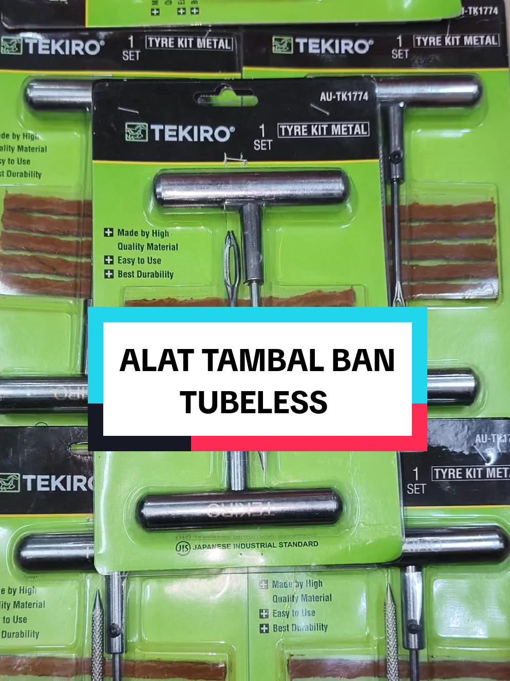Ban tubeless sering bocor?? Daripada bolak balik kebengkel, mending beli alat tambal ban tubeless ini aja guys.. Produk original dari TEKIRO.  #alattambalbantubles #tirekit #tambalbantubeless #tekiro #handtools 