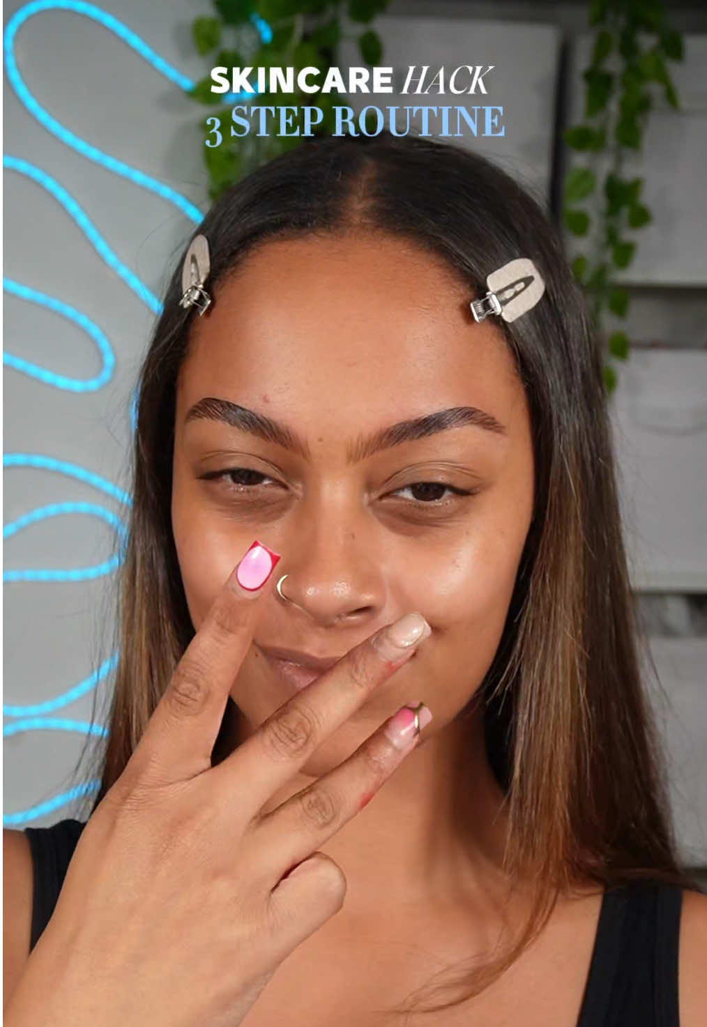 Save this 3 step skincare hack if you ever get overwhelmed with what you skincare routine should look like ✨🩷 @thayersuk milky toner  @Garnier vitamin c brightening serum  @L'Oréal Paris UK revitalift moisturiser  @Kate Somerville collagen lip oil  #skincarehacks #skincarehack #skincaretips #skincare #skinprep 