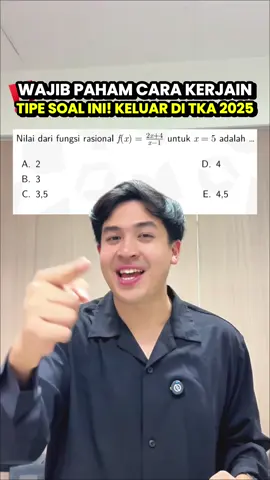 Tipe soal ini bakal keluar di TKA 2025 berdasarkan kisi-kisi RESMI‼️ WAJIB BISA YAA🫵🏻 Tiap hari kita bakal ada latihan soal TKA seru kayak gini! Jadi jangan lupa follow @mantappuacademy @ambismantappu dan share ke teman-teman kalian yaa biar kita dapet nilai TKA 100 bareng! 🎯 BTW Yuk daftar kelas AMBIS TKA bareng Jerome dan Tim Mantappu Academy!! Klik link tr.ee/ambistka 🔥 #mantappuacademy #jadipintarjadimantappu #TKA #PTN #SNBT #SNBP #UTBK2026 #TKA2025