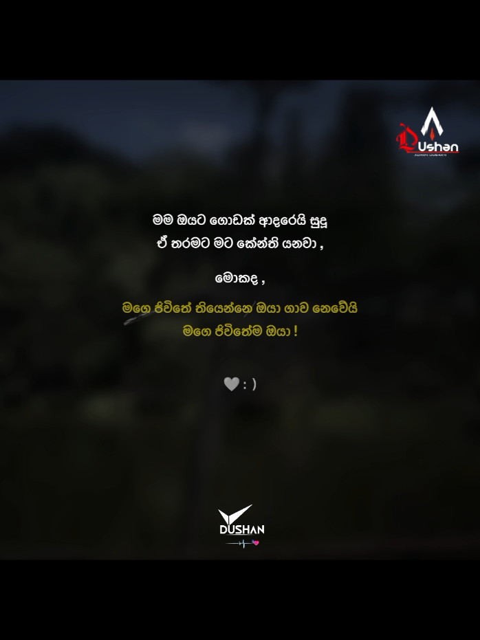 මගේ ජිවිතේම ඔයා 🥹💗 #quotes #wadan_tik_tok #Love #foryou #fypシ゚ 