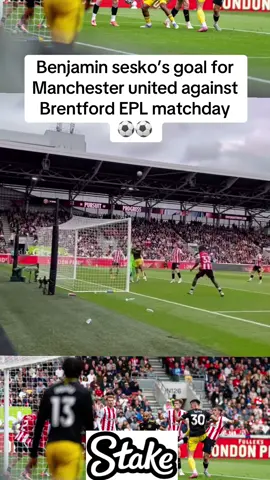 Benjamin sesko second goal against Brentford  Premier league matchday. Brentford vs Manchester united epl #brentford #manchesterunited #PremierLeague #viraltiktok #sesko Bruno Fernandez manutd fyp foryou viralpost football trending now Brentford goals now man utd goal today sesko debut goal 