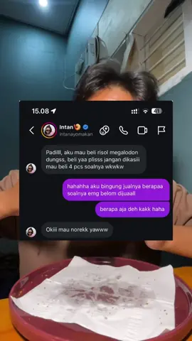 @Intan🍤 kakk ini pesen banyak banget mau dimakan sendiri? 