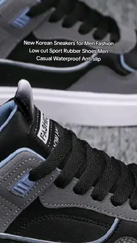 New Korean Sneakers for Men Fashion Low cut Sport Rubber Shoes Men Casual Waterproof Anti-slip #shoes #menshoes #shoesformen #rubbershoes #sneakers 