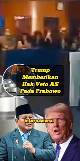 Trump Memberikan Hak Veto AS Pada Prabowo #hakveto #pbb #freepalestine🇵🇸❤️ #fypage 