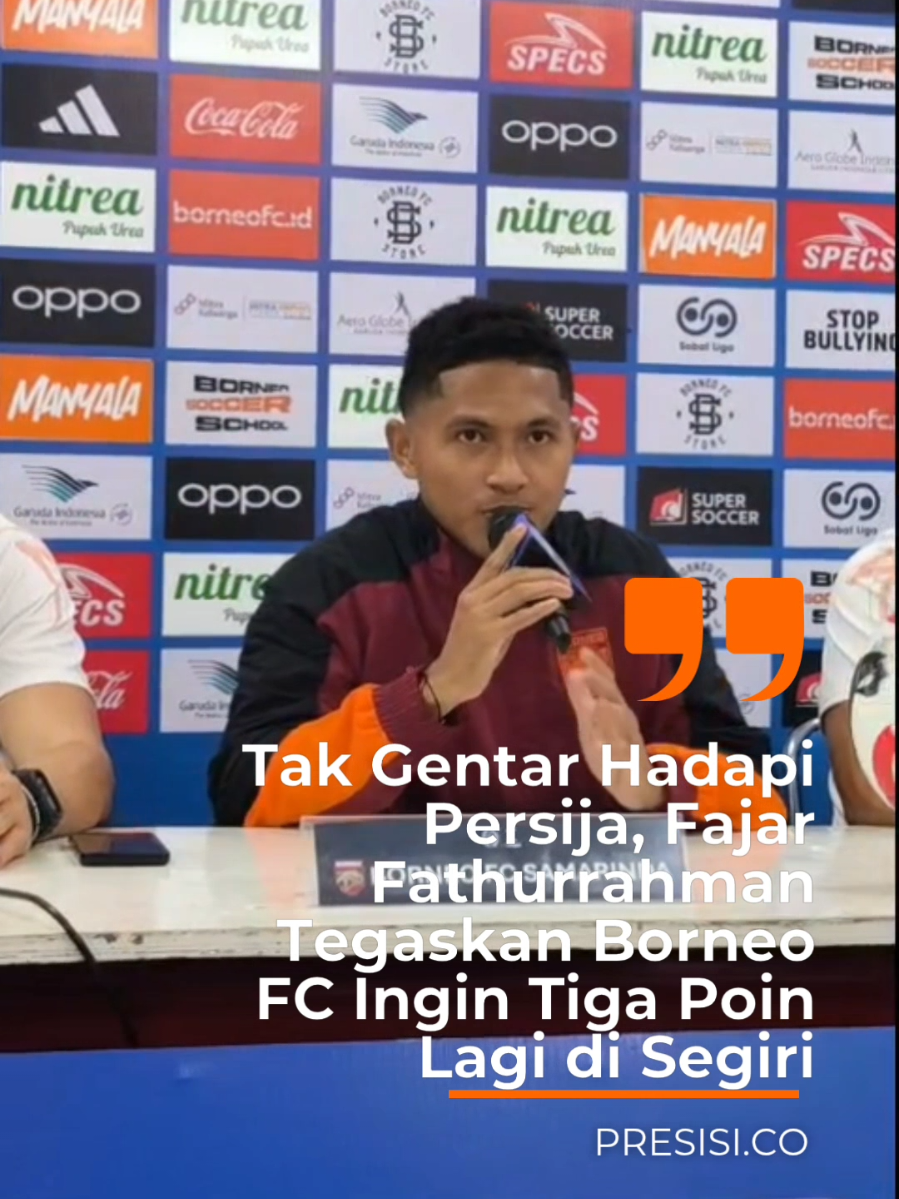 Tak Gentar Hadapi Persija Jakarta, Fajar Fathurrahman Tegaskan bahwa Borneo FC ingin lanjutkan kemenangan beruntun mereka di Stadion Segiri saat Derby Orange pada Minggu, 28 September 2025, malam. #borneofc #persijajakarta #persija #ligasuper #brisuperleague