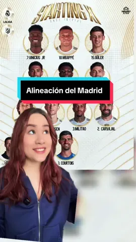 Alineación del Madrid para el Derbi🔥 #realmadrid #atleticodemadrid #derbi #tiktokfootballacademy #deportesentiktok 