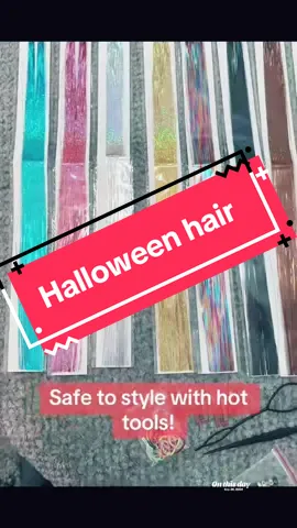 Hair tinsel is always a hit in my house! Perfect for Halloween and more! #hair #hairtinsel #halloweenhair #momlife #tiktokshop 