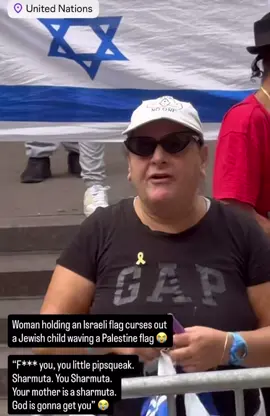 NYC | Zionist woman curses at Jewish kid and tells him his mother is a “sharmoota” do you see how J ism is NOT Z ism ?