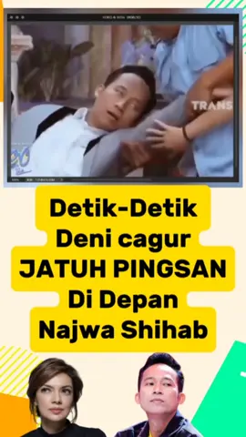 Deni cagur j4tuh pings4n di dep4n Najwa Shihab,, 😱😱  #NajwaShihab #DeniCagur #BangJali #ovjtrans7 