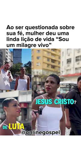 Com uma história de vida emocionante, essa mulher que foi parada na rua para ser questionada sobre sua fé, falou sobre como Jesus a salvou das ruas e permitiu que ela criasse seus filhos ainda que muitos questionassem se seria capaz. Lindo demais! 😭🙏