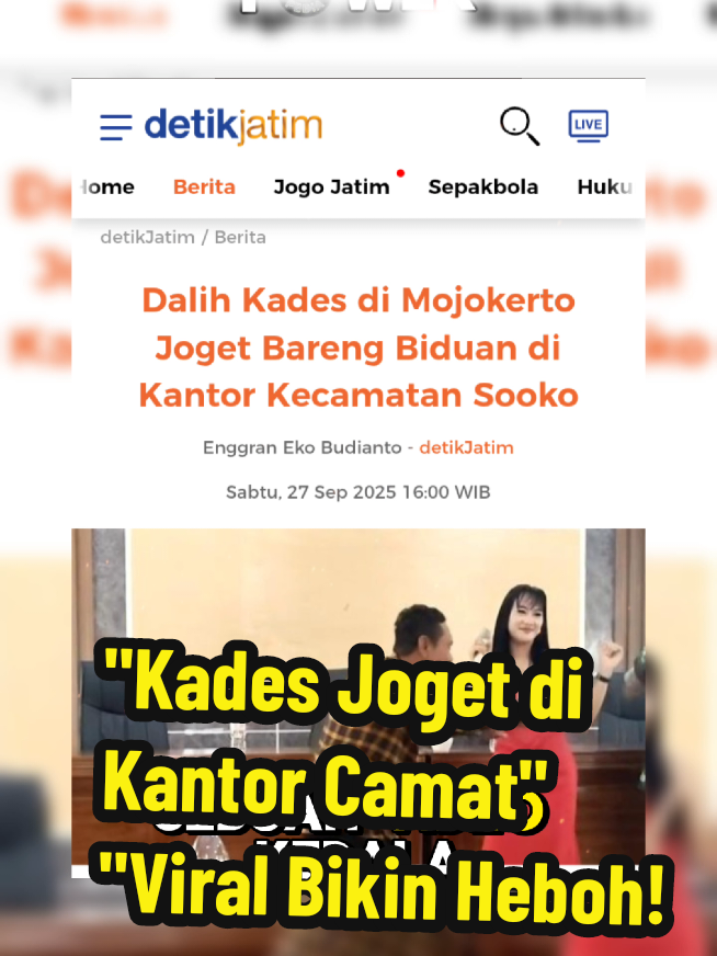 Kades Mojokerto Joget dengan Biduan di Kantor Camat, Viral! #Mojokerto #ViralVideo #KadesJoget #fyp 
