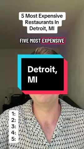 Have you ever tried to pay for dinner with Monopoly money and the waiter just stares at you? Yeah… that’s the exact vibe these Detroit restaurants give off. 💸 Here are the Top 5 Most Expensive Restaurants in Detroit, MI #Detroit #michigan #FoodieDetroit  #MotorCity