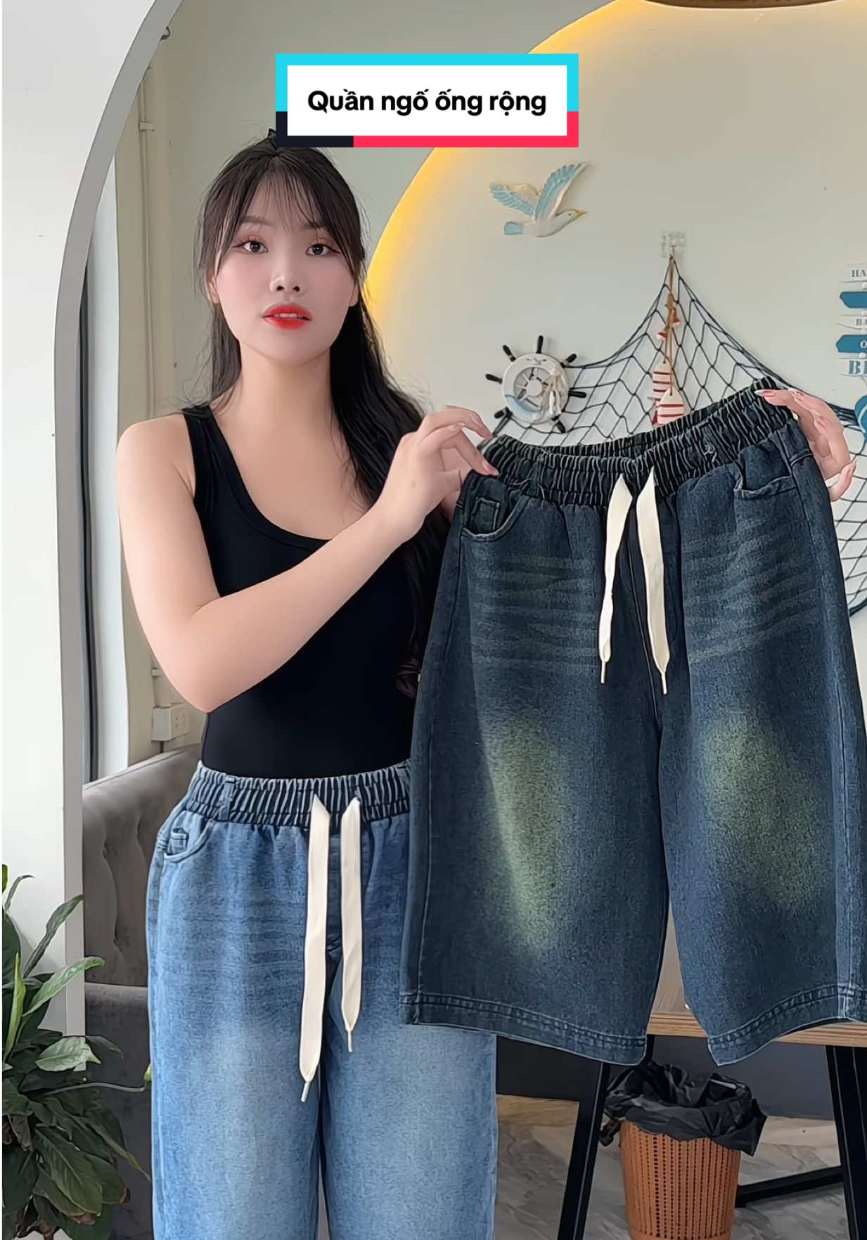 Quần ngố ống rộng #quanngo  #quanjean #quanjeanongrong #quanbigsize #tuoithichmacdep 
