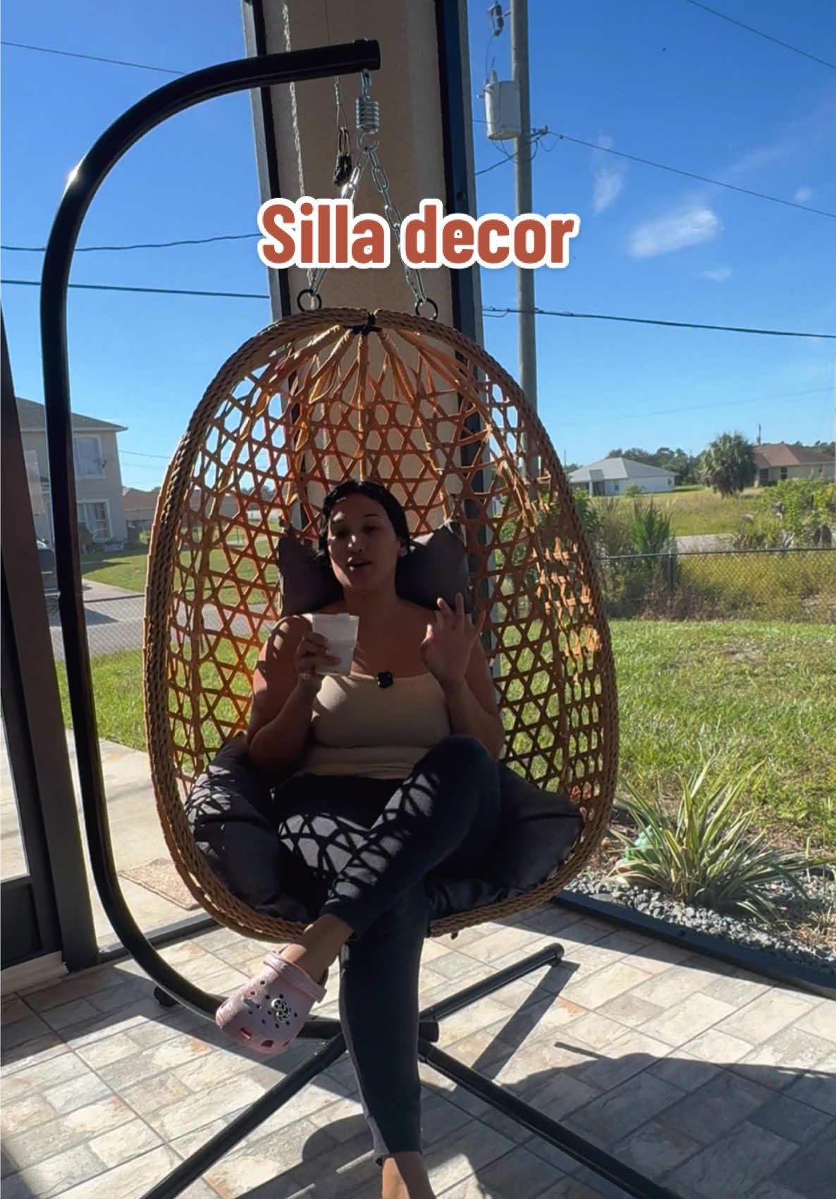 Sillas en forma de huevito o columpio |Egg Swing Chair  #eggswingchair #eggchair #decorhome #tiktokshopblackfriday #fallshopping 