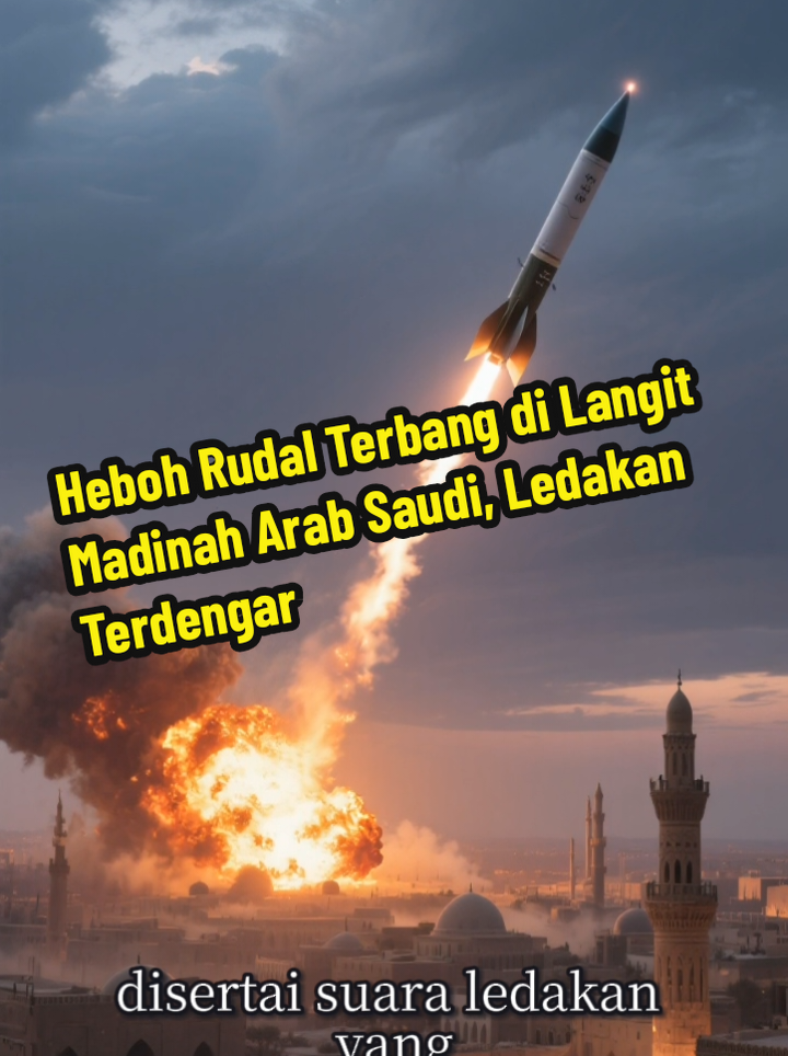 #CapCut  Heboh Rudal Terbang di Langit Madinah Arab Saudi, Ledakan Terdengar Baca artikel CNBC Indonesia 