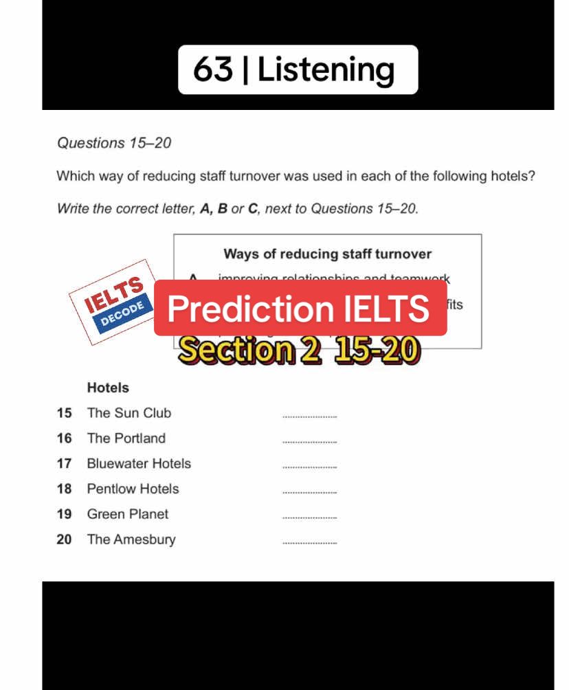 63 | Listening #ieltsdecode #ieltsexam #ieltswriting #ieltsreading #ieltslistening 
