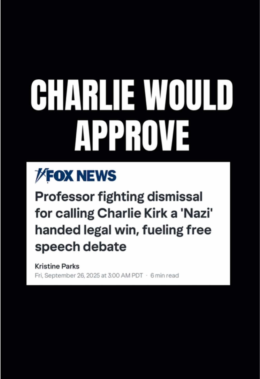 Charlie Kirk was in favor of free speech