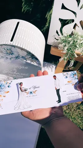 🇫🇷Merci à Grâce et Jovic d'avoir commandé leurs faire-part de mariage. Nous leur souhaitons une vie heureuse ensemble. 💍🕊️❤️🍀#iskampodaryk #wedding #invitationcard