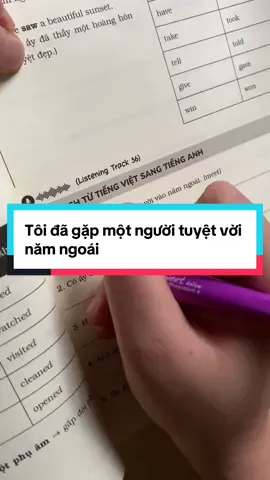 Tôi đã gặp một người tuyệt vời năm ngoái 💔 Đoạn voice cuối hơi bị chấn động nha, kiên nhẫn nghe hết😆 #chizaotramtinh #tienganhmatgoc #tienganhgiaotiep #fypシ゚ 