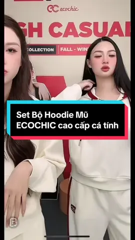 Set Bộ Hoodie Mũ ECOCHIC cao cấp cá tính#thuyxinhlunglinh996 #thoitrang #setbohoodie #setthoitrang 