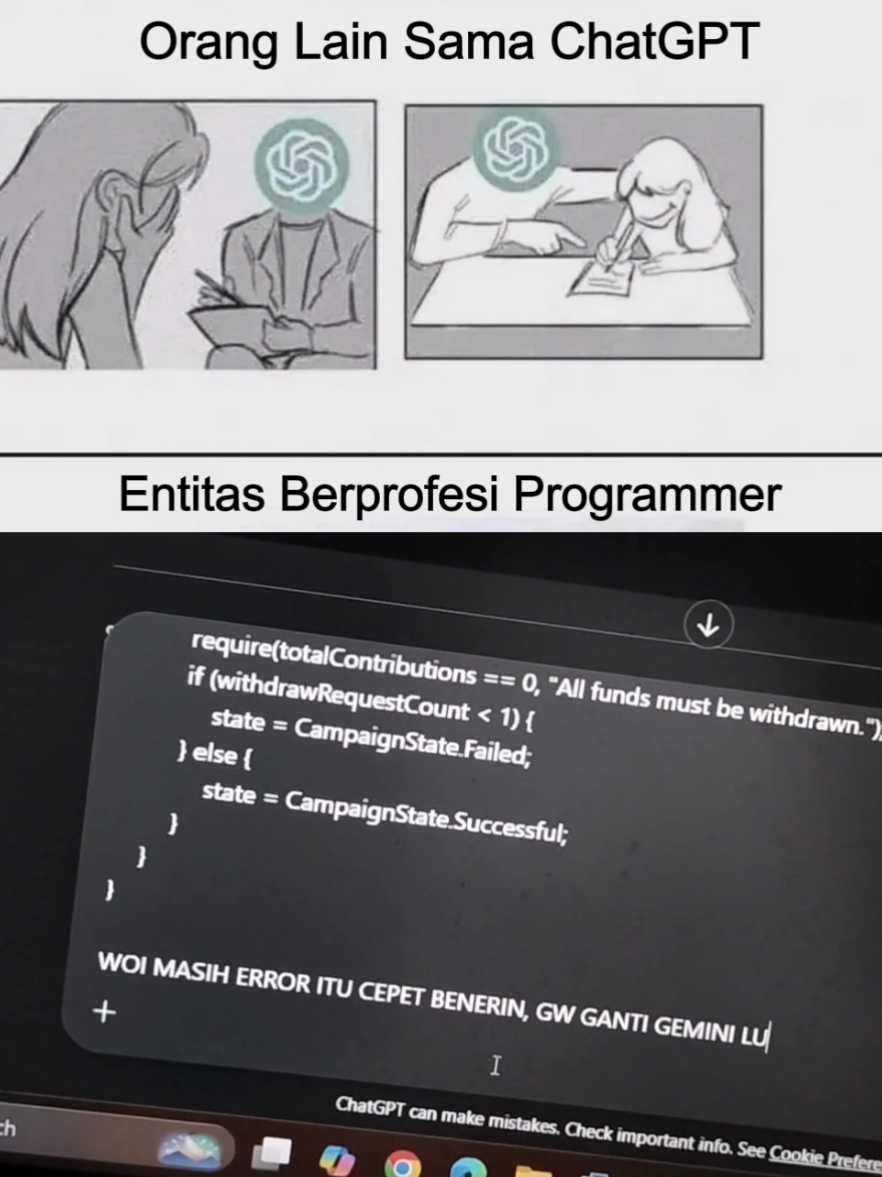 memanfaatkan AI sebaik mungkin #fyp #coding #programmer #ai 
