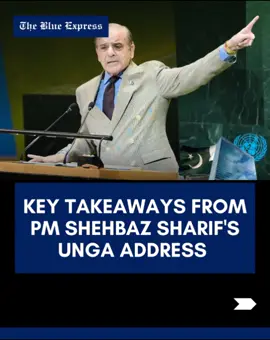Prime Minister Shehbaz Sharif used his UN General Assembly speech to highlight Pakistan's sacrifices against terrorism, warn India over the Indus Waters Treaty, reaffirm solidarity with Kashmir and Palestine, and praise US President Donald Trump for mediating peace in South Asia. He declared Pakistan 