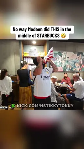 No way Modeen did THIS in the middle of STARBUCKS 🤣 #hstikkytokky 